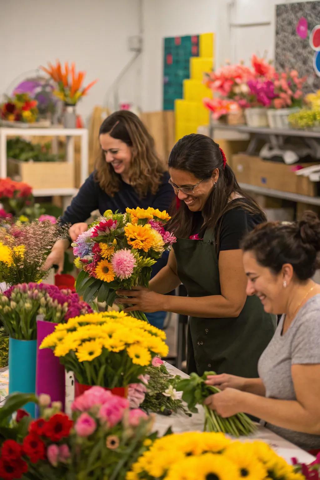Design beautiful bouquets during a fun floral design class.