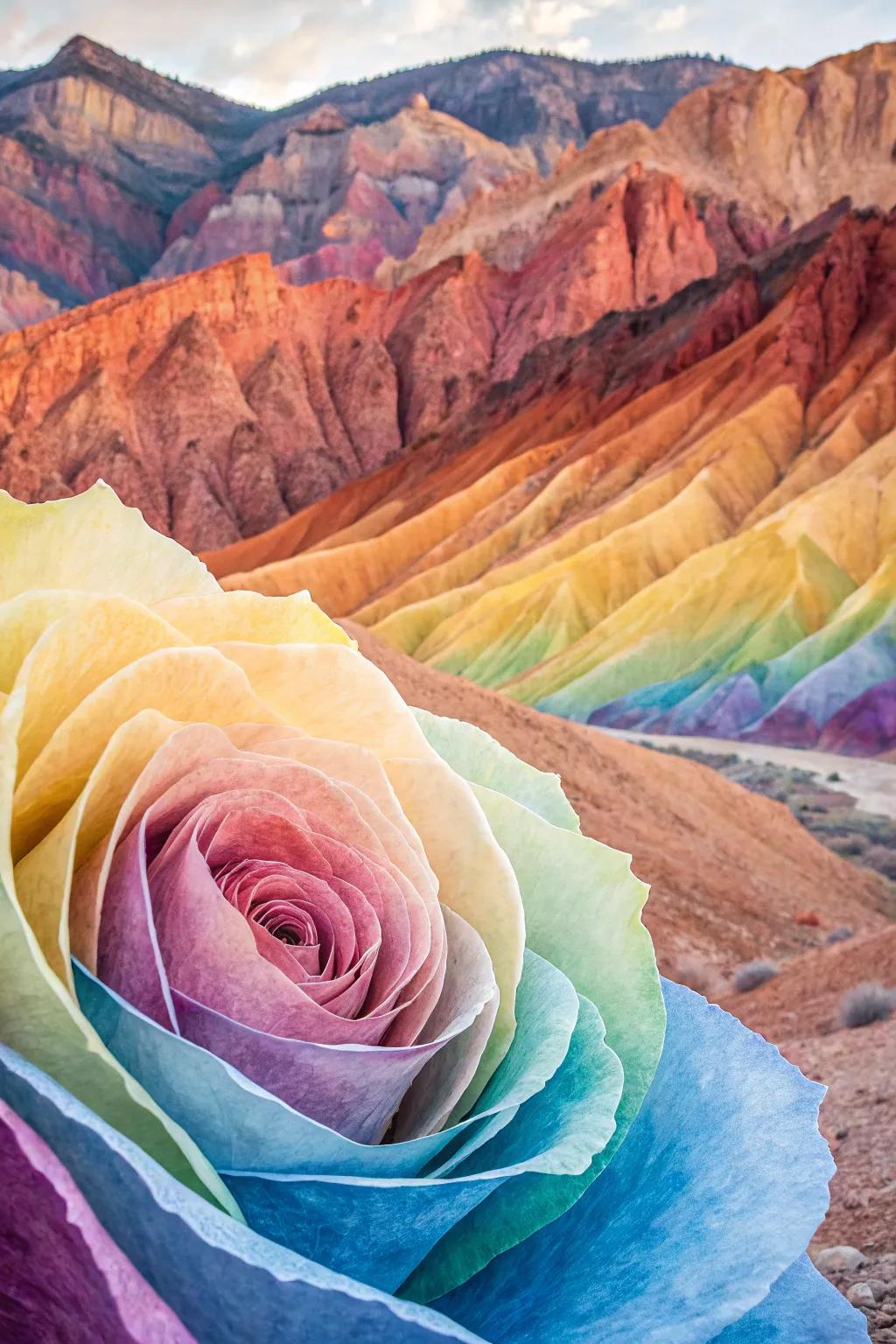 An abstract watercolor featuring stratified colors.