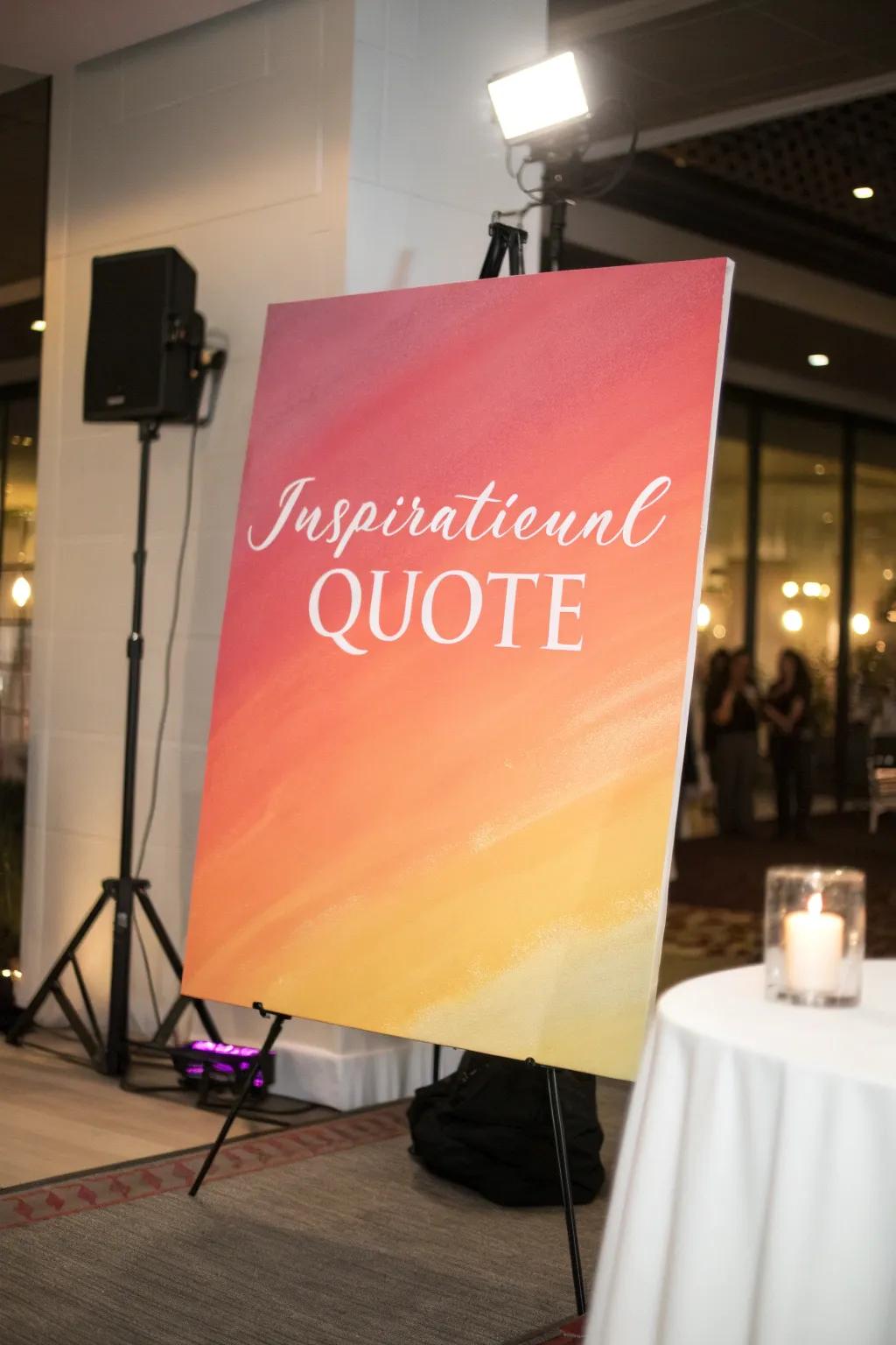 Inspire your space with a personalized quote on your art.