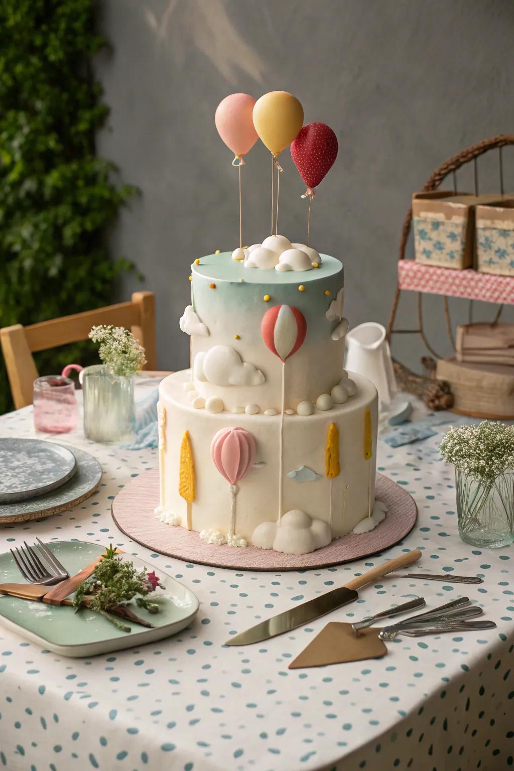 A Surrealist cake evokes a dreamy and thought-provoking ambiance.
