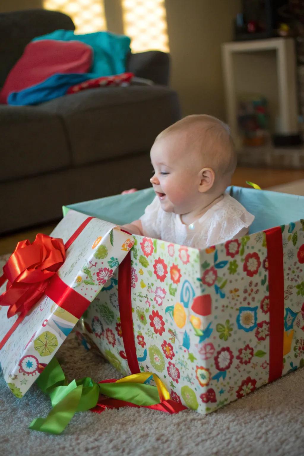 The paramount present, immortalized in a celebratory carton.