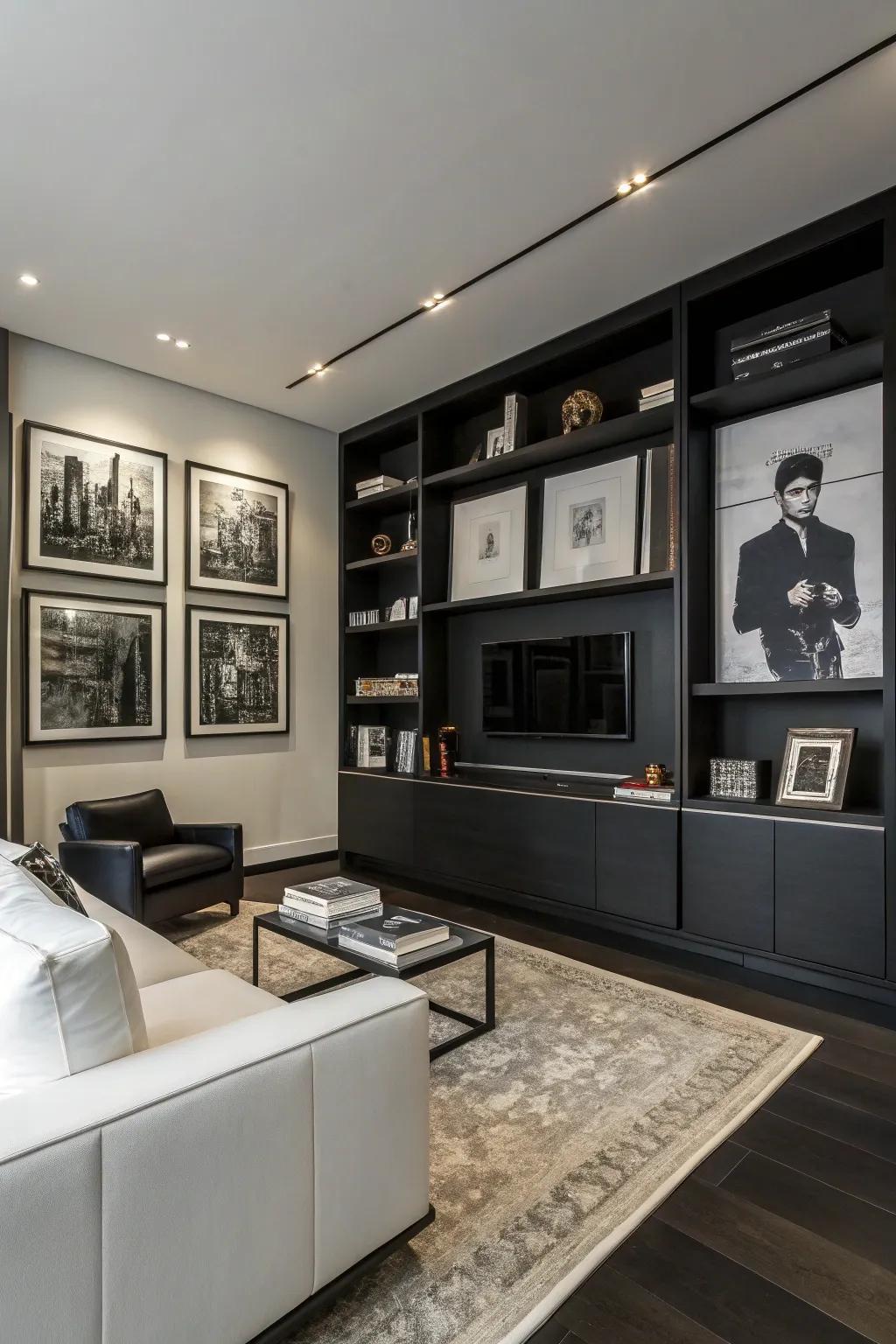 Single-color artwork imparts a hint of classic grace.