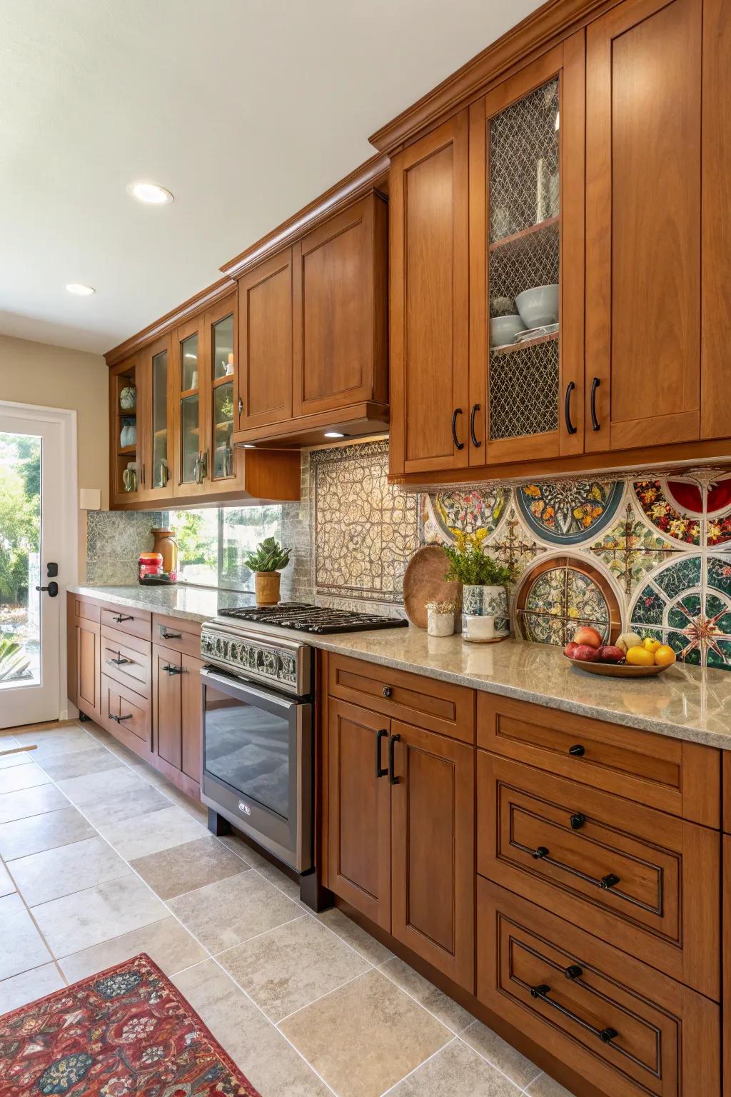 A varied mix of styles injects personality into the kitchen.