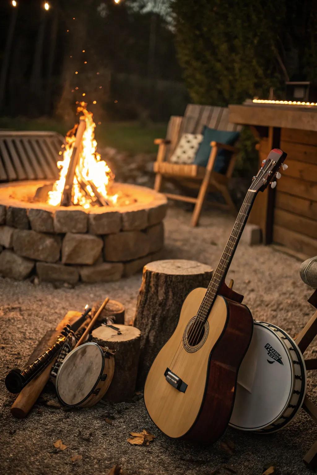 Foster creativity through an inviting music area.