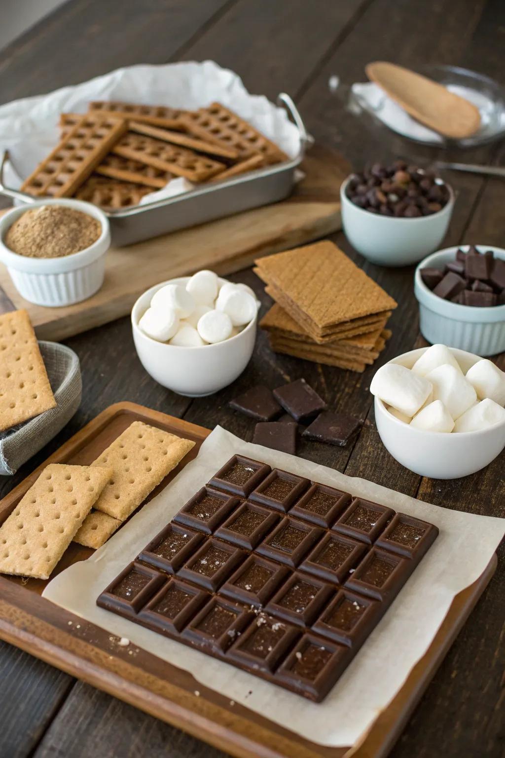 Get inventive with your s'mores by testing unique ingredient combinations.