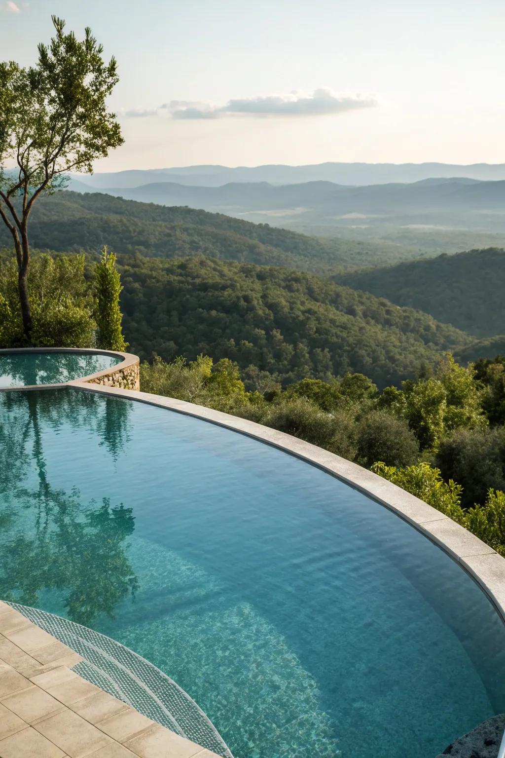 A vanishing edge gives the pool a seamlessly endless look.