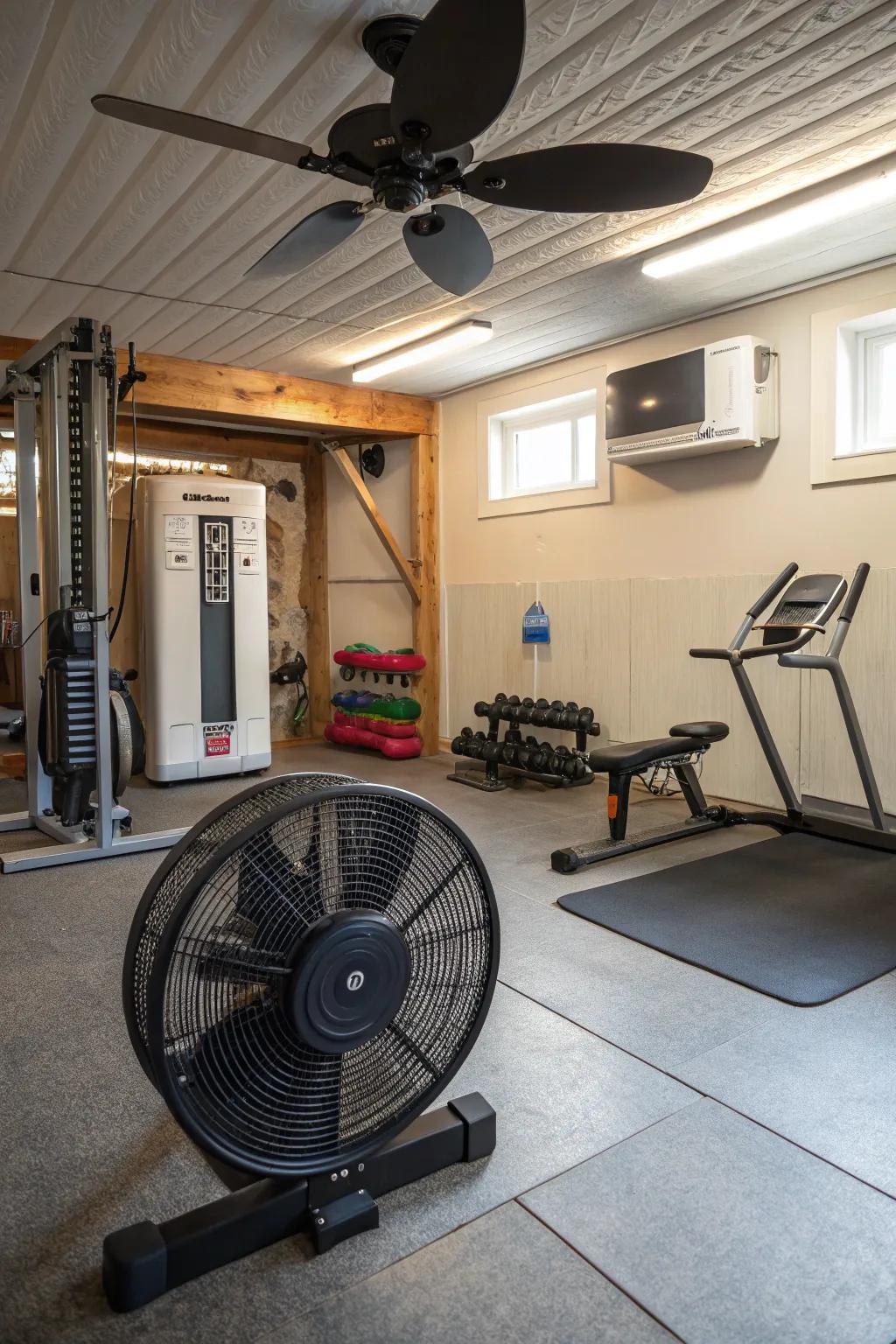 Climate control guarantees a pleasant workout experience.