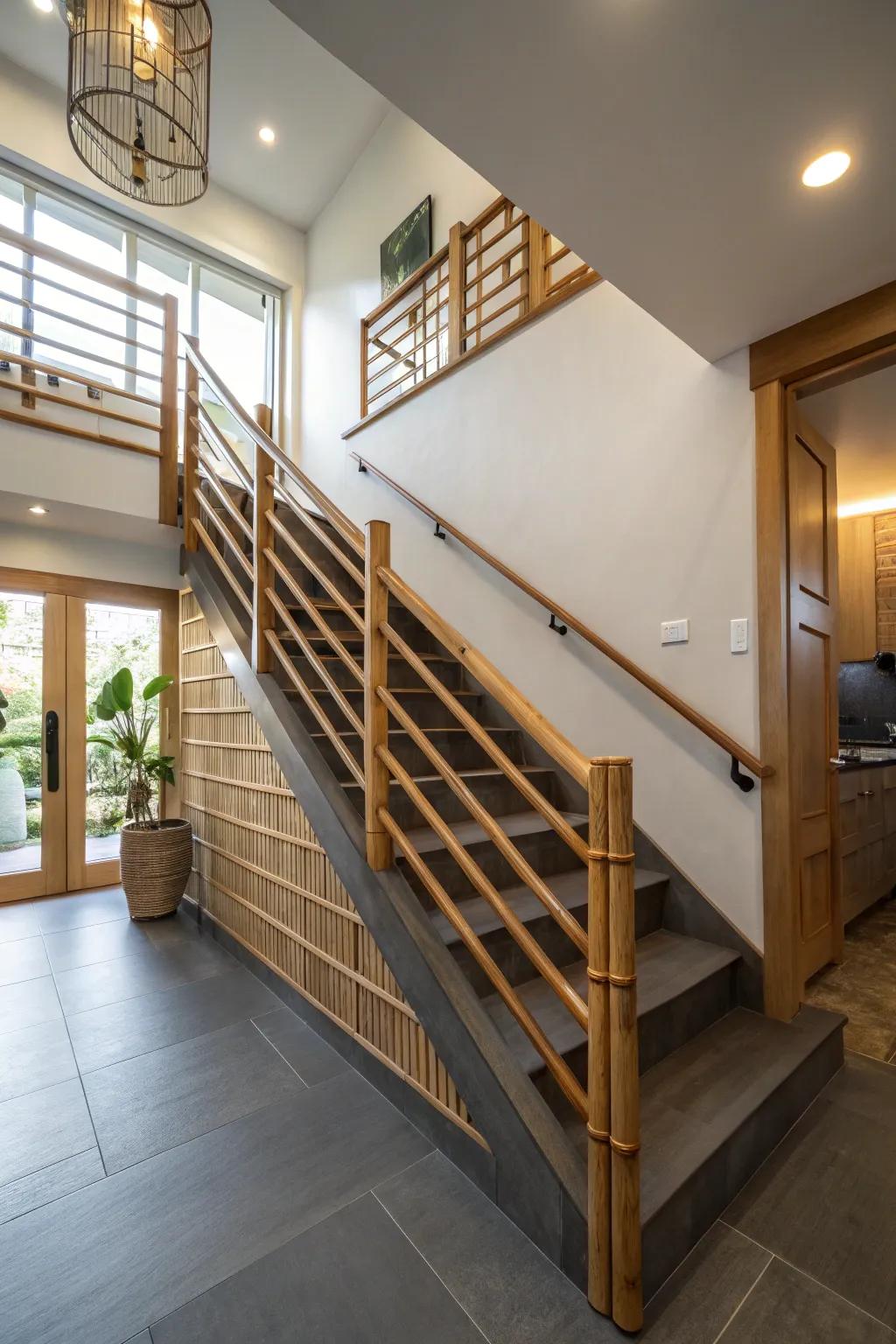 Eco-friendly materials create a sustainable design statement.