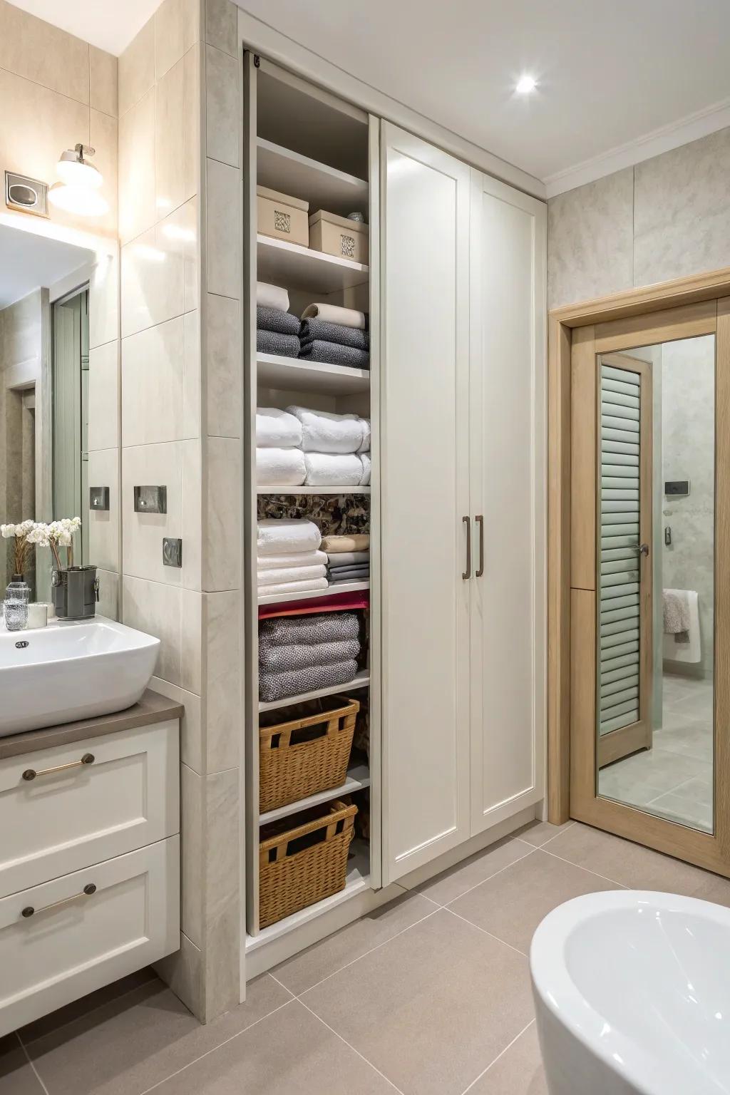 Elevated storage systems maximize area efficiency.