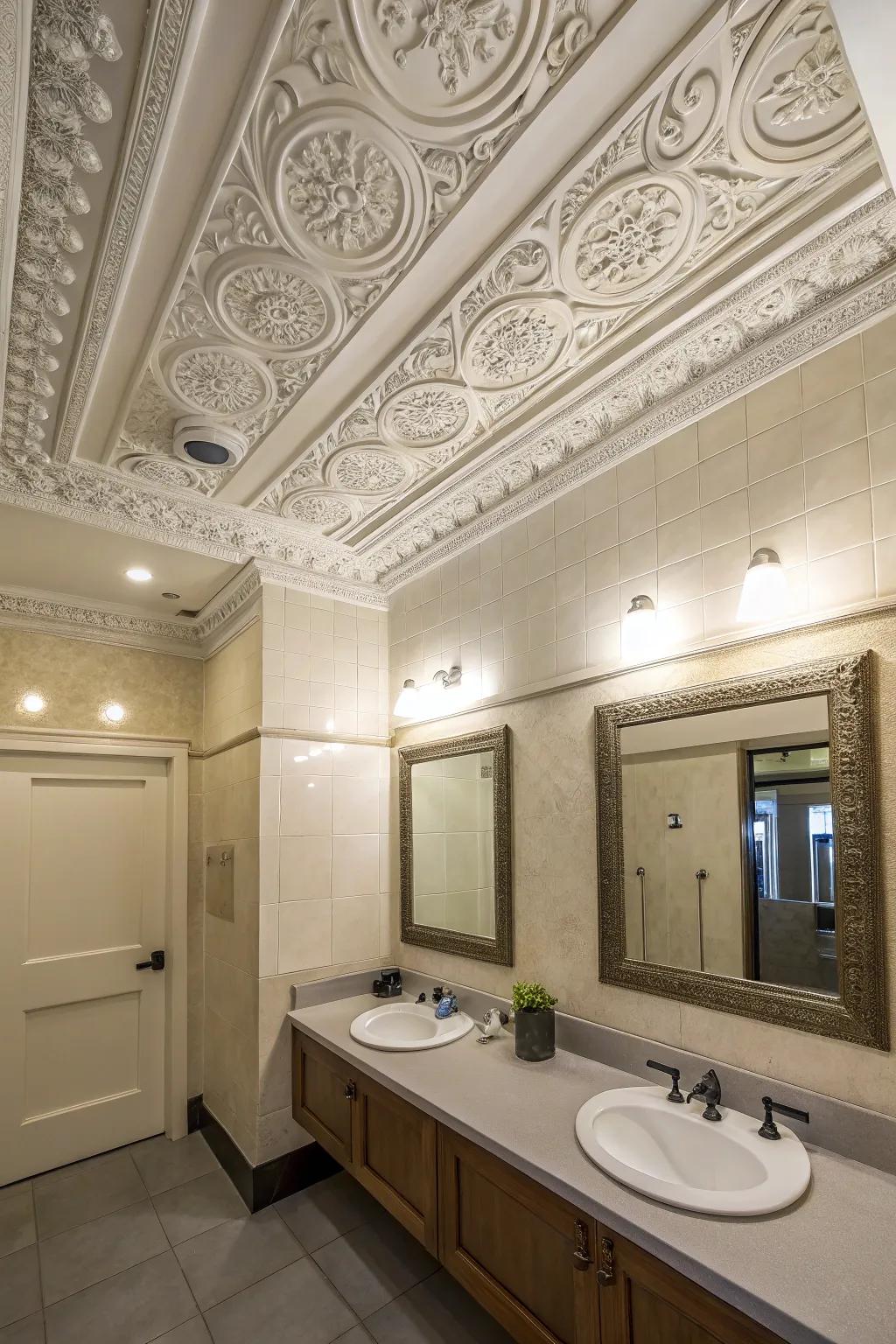 Ceiling molding adds a surprise element of sophistication.
