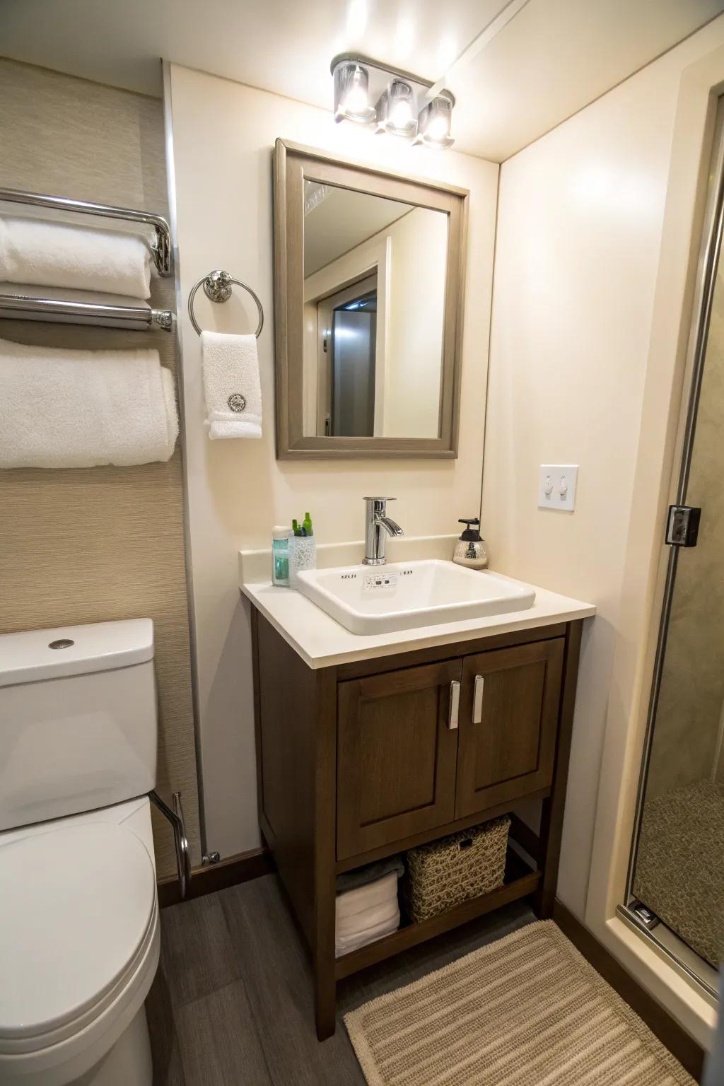 Maximize your bathroom space with smart, area-conscious solutions.