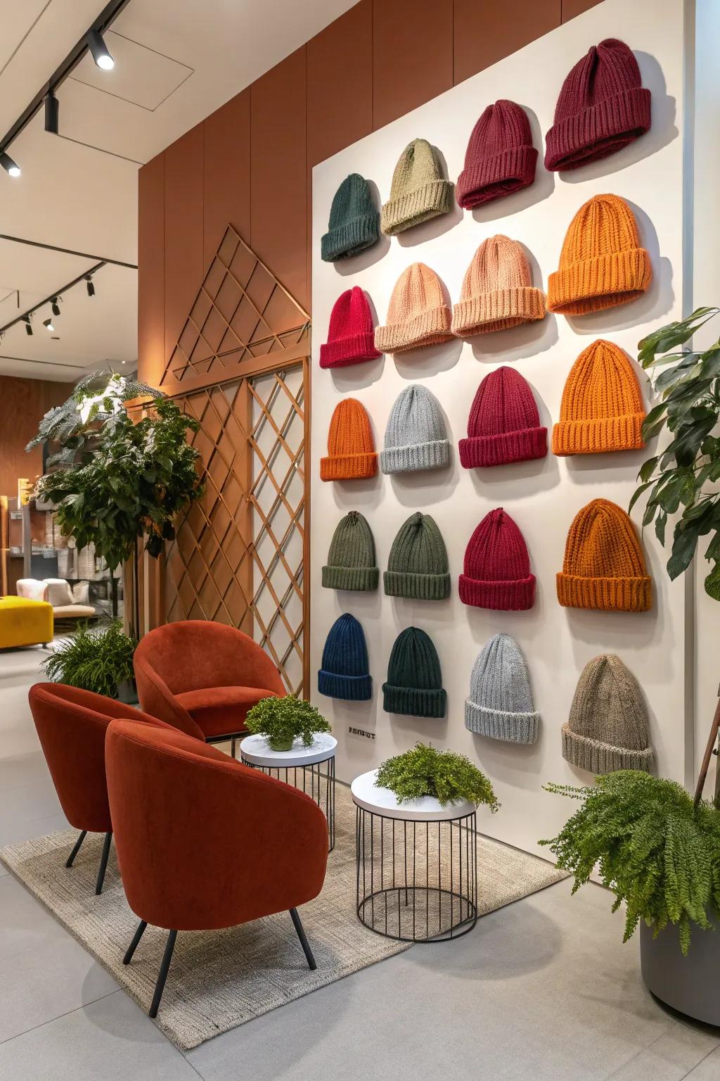 Transform your beanies into an eye-catching tapestry, weaving stories with textures and colors.