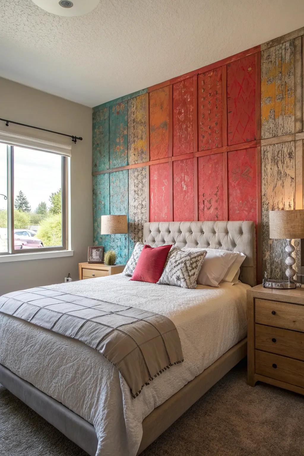 A feature wall infuses character and emphasis.