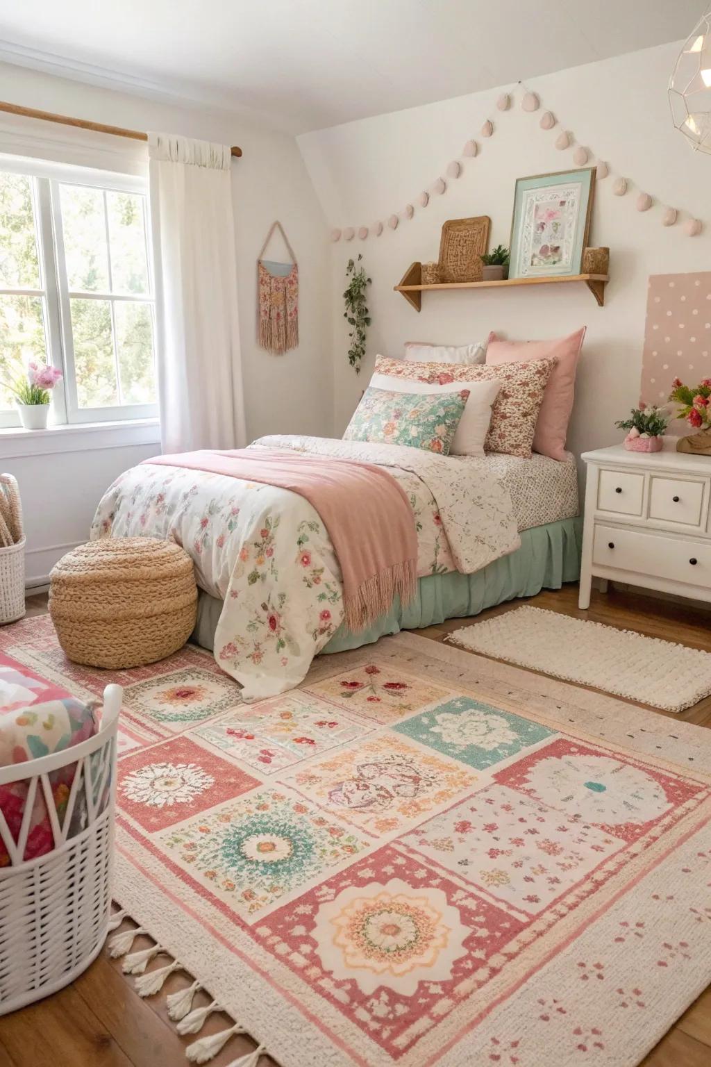 A fusion of weaves that contributes warmth and texture to the space.