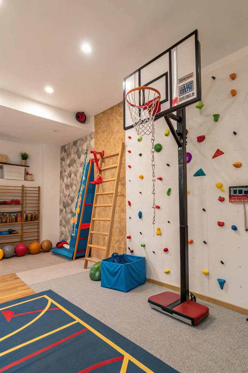 Promote being active by creating a captivating activity space.