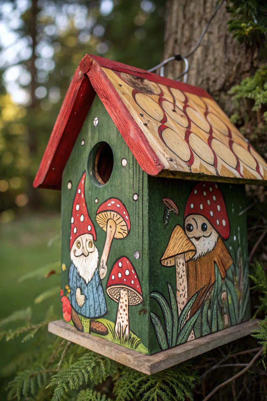 Transform your garden with a whimsical woodland birdhouse that delights with fairy-tale charm!