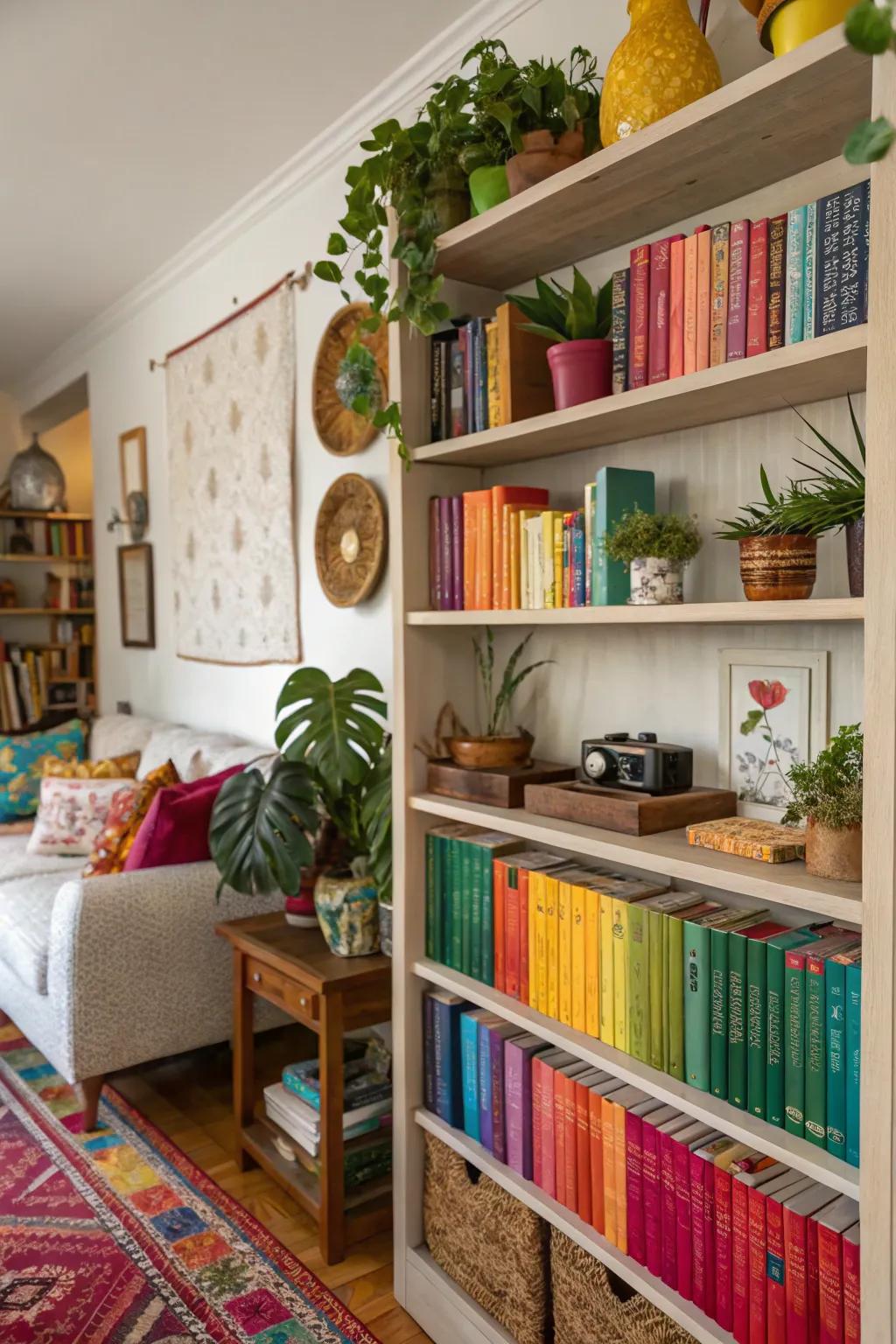 Open shelving assembles an energetic exhibit for your most-loved possessions.