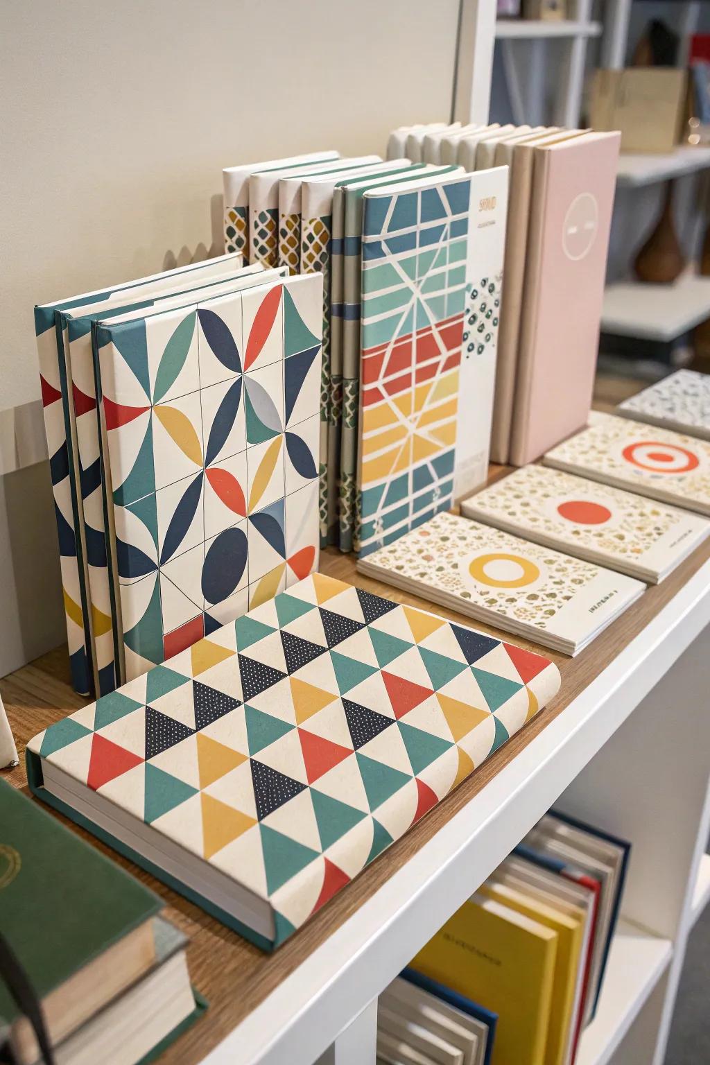 Shape designs bring modern beauty to book covers.