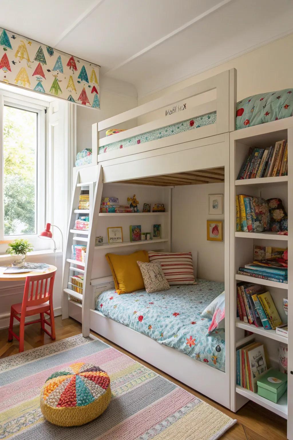 A secret hideaway offers a secluded retreat within the shared area.