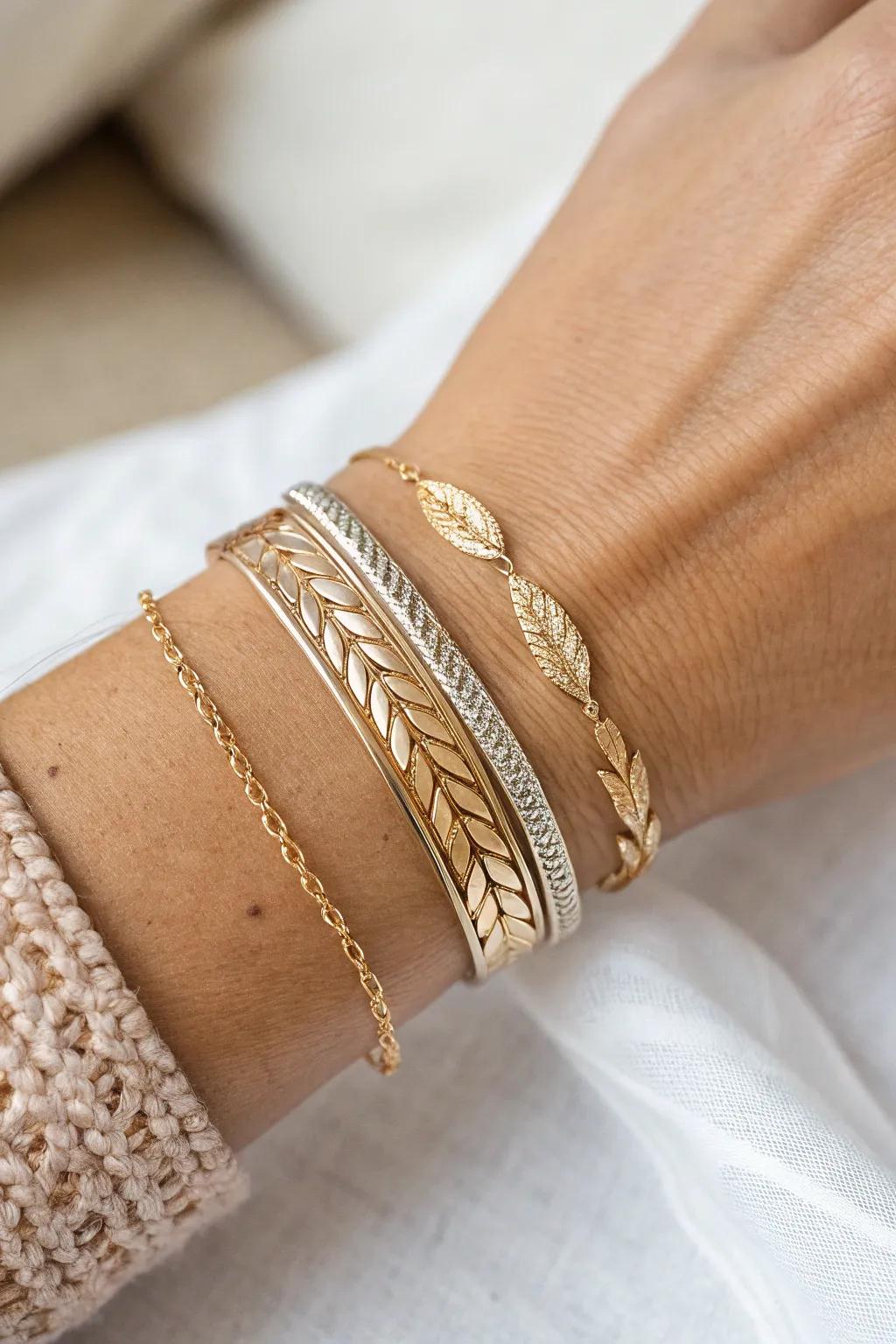 Effortlessly chic: Coordinated bracelets for a stunning wrist statement.