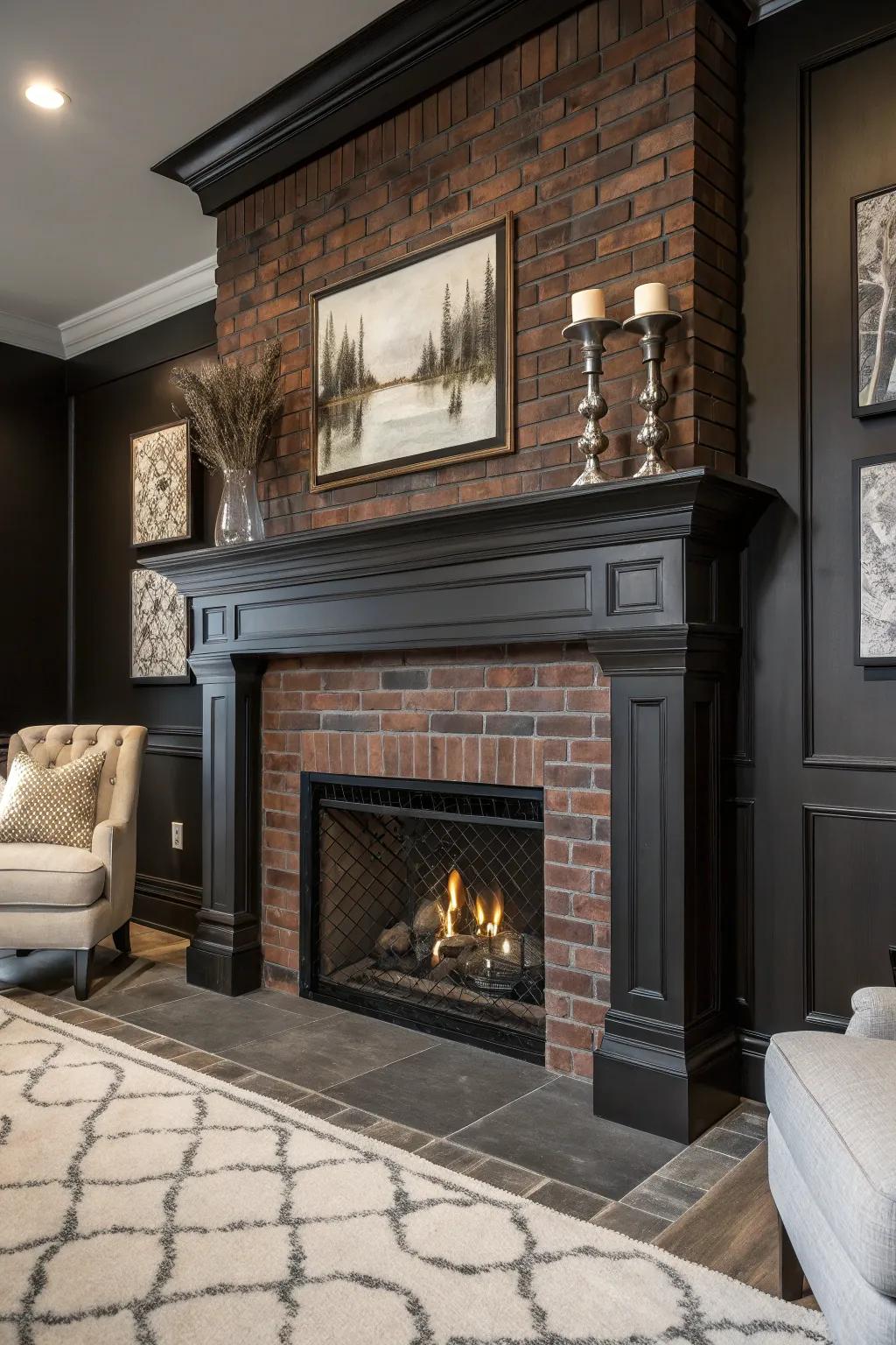 Dark contrasts against pale bricks create a compelling visual effect.