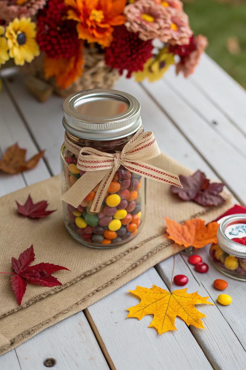 Personalized glass container sets brimming with charm and goodies.