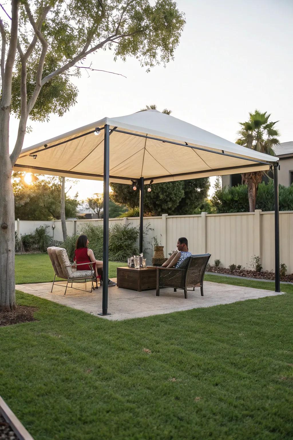 Detached builds allow freedom in patio layout.