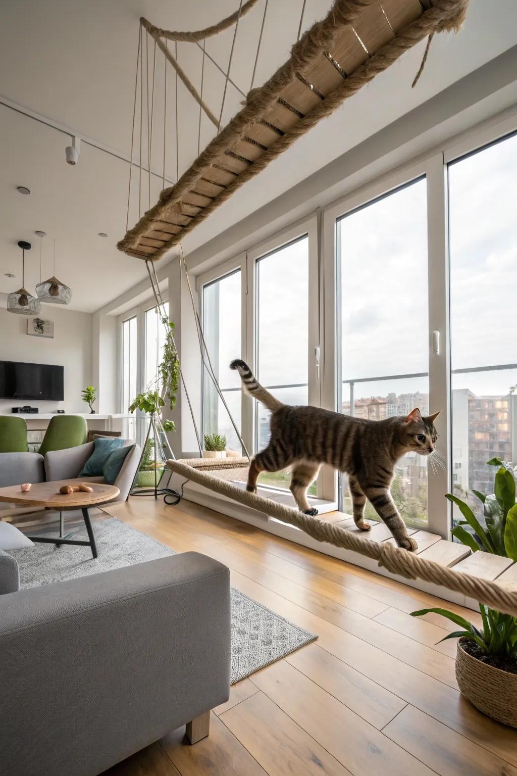 Elevated escapades with above walkways.