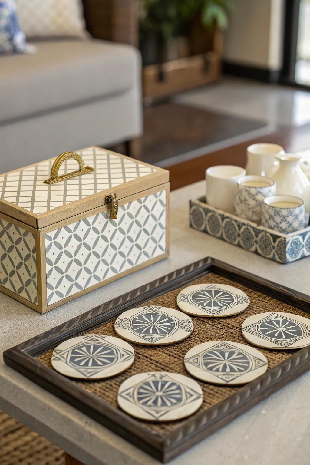Efficient decor maintains your table’s usefulness and charm.