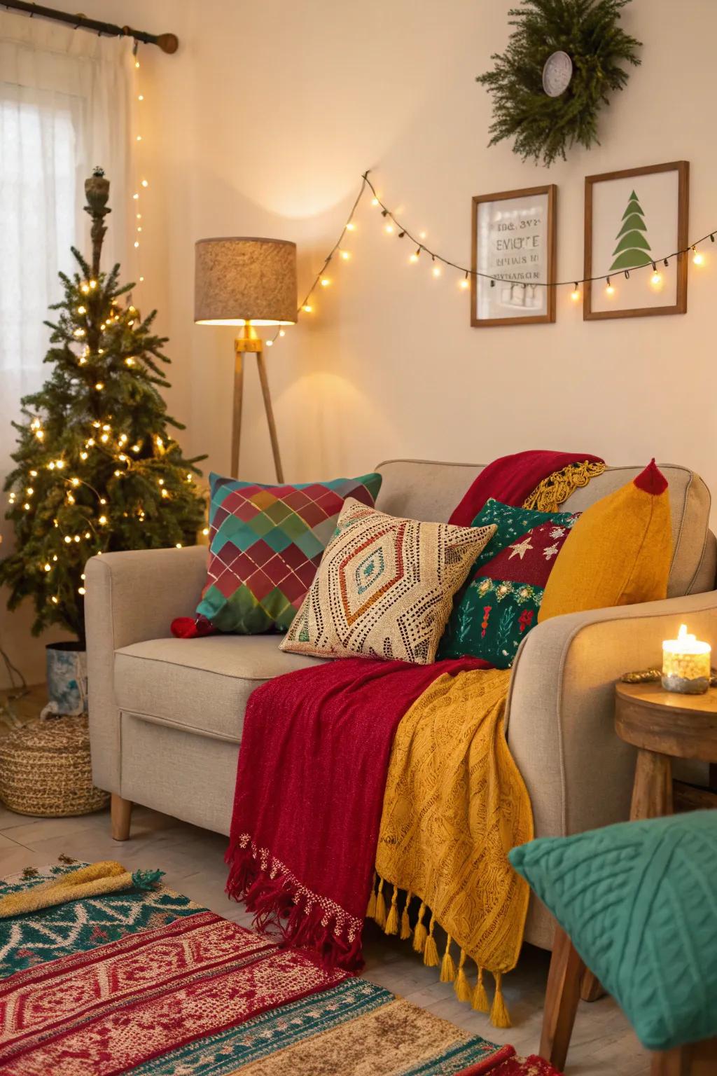 Dazzling holiday accents enrich any space with color and joy.