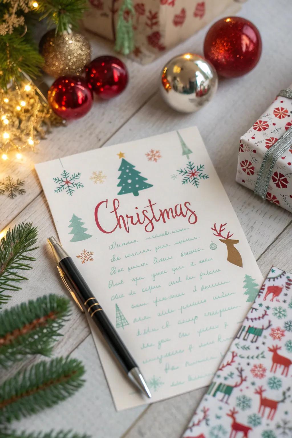 A personal element with a heartfelt message.