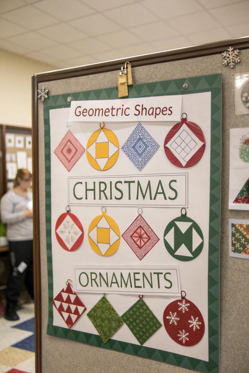 Ornaments become a lesson on shapes.