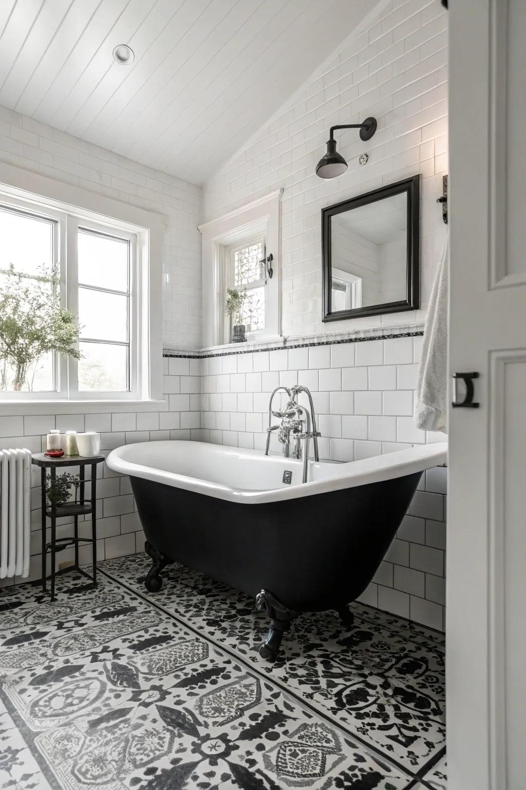 An elegant single-tone lavatory where contrast births drama.