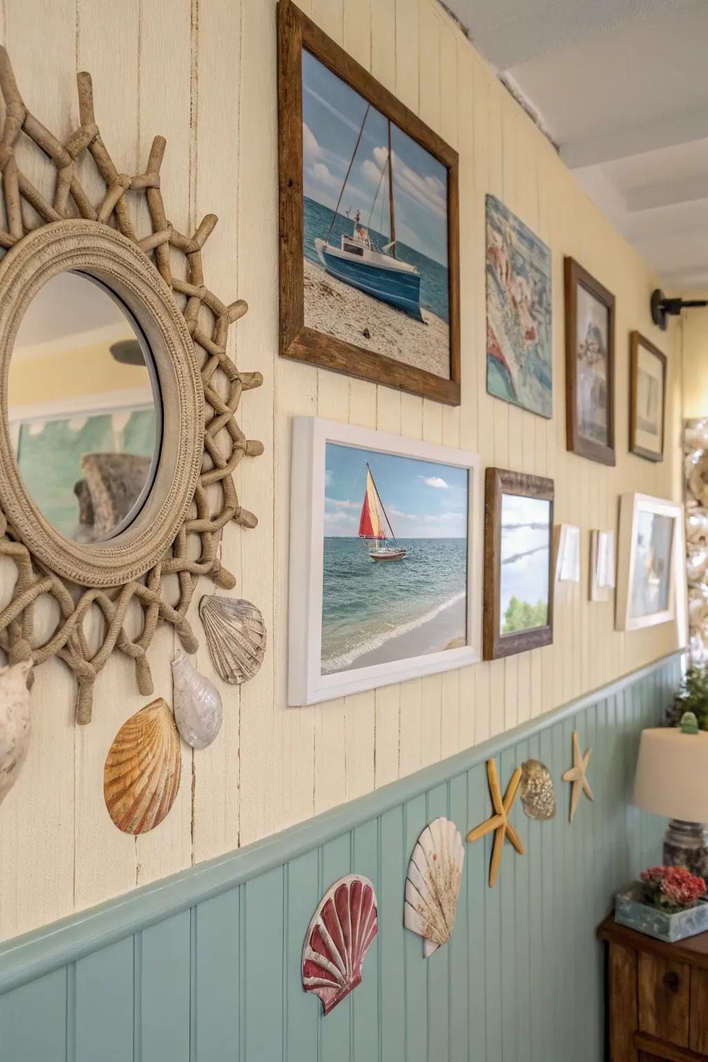 Coastal artwork brings character and depth to any room.