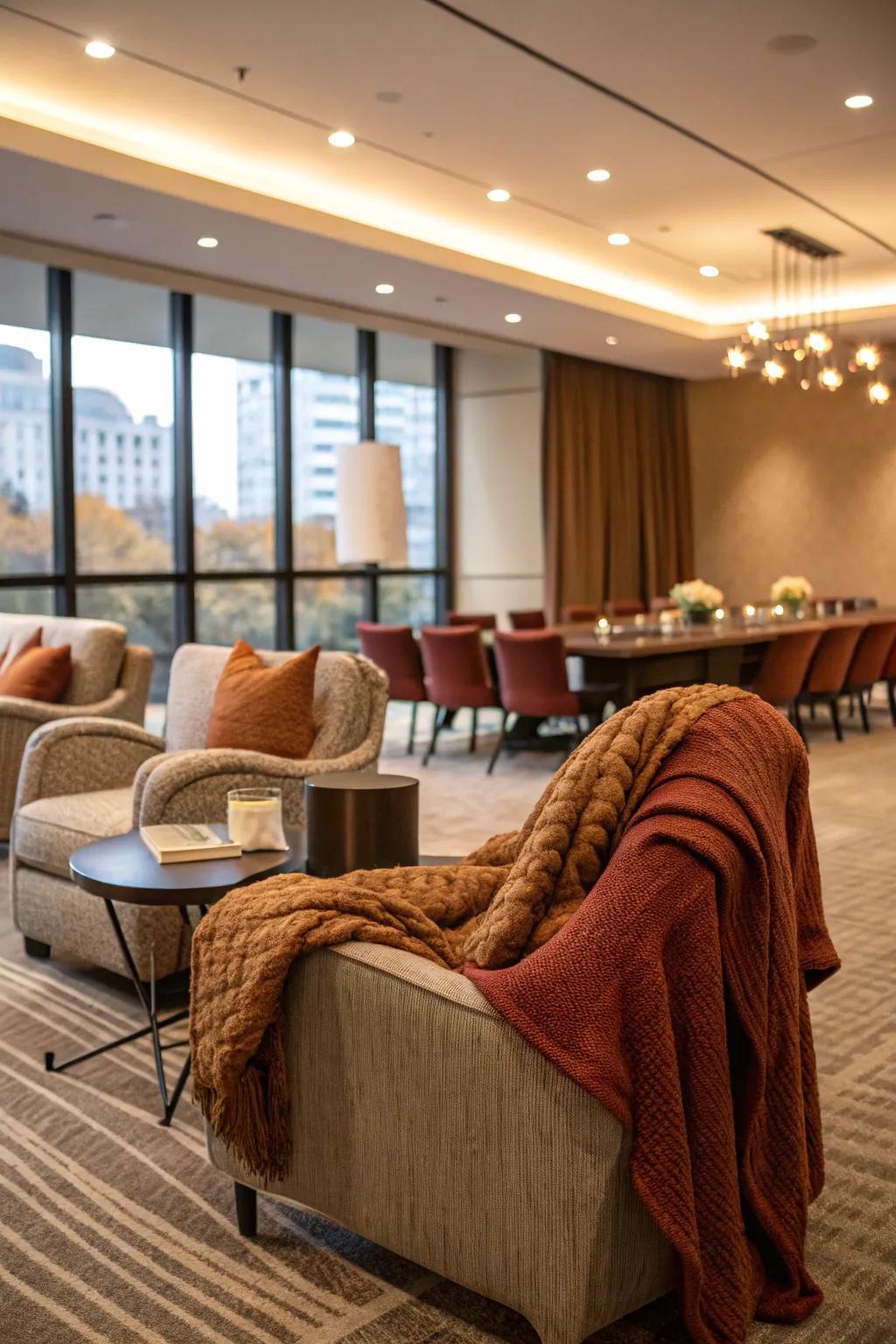 A leisure space promotes free-flowing and creative exchanges.
