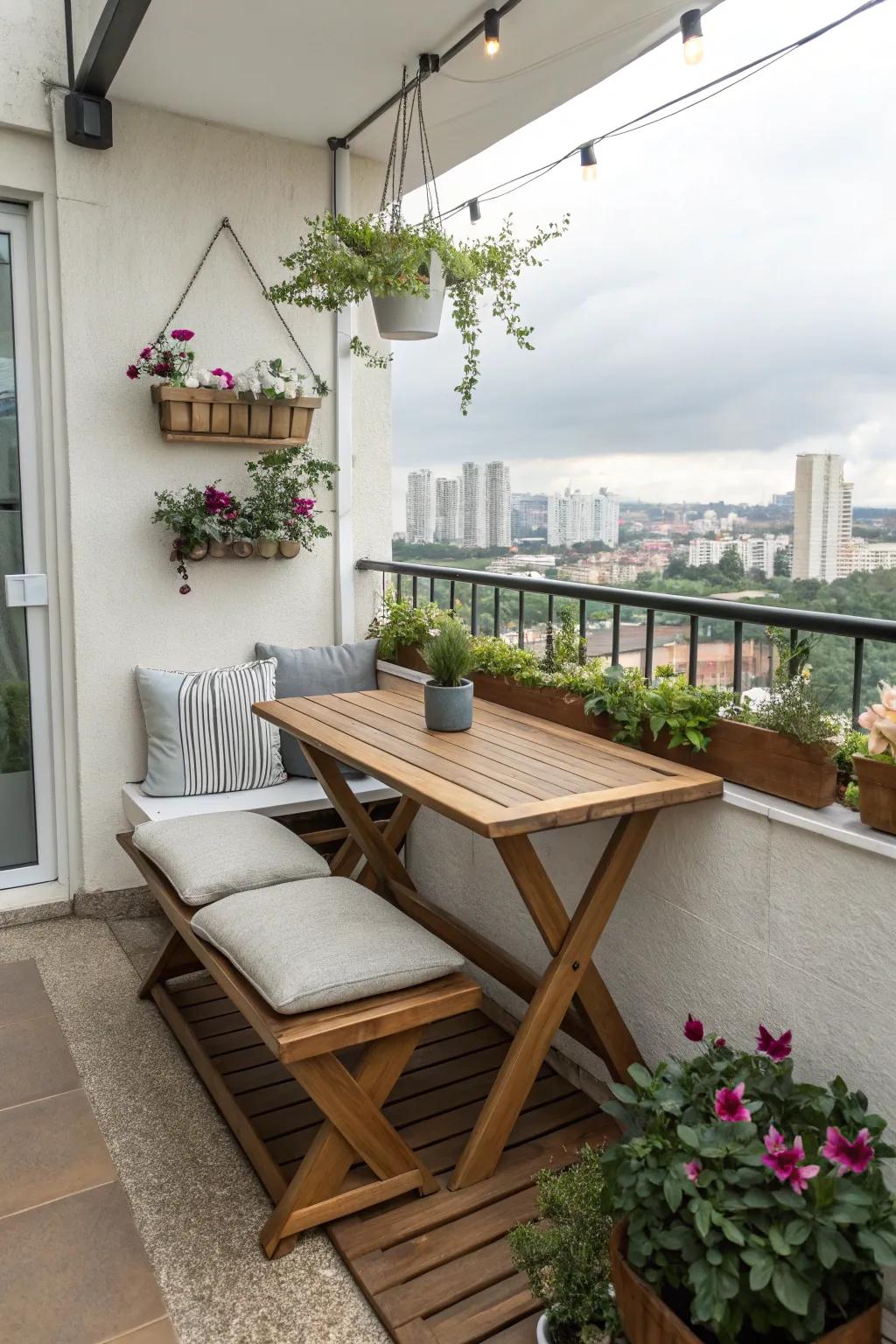 A bench that intelligently converts into a table.
