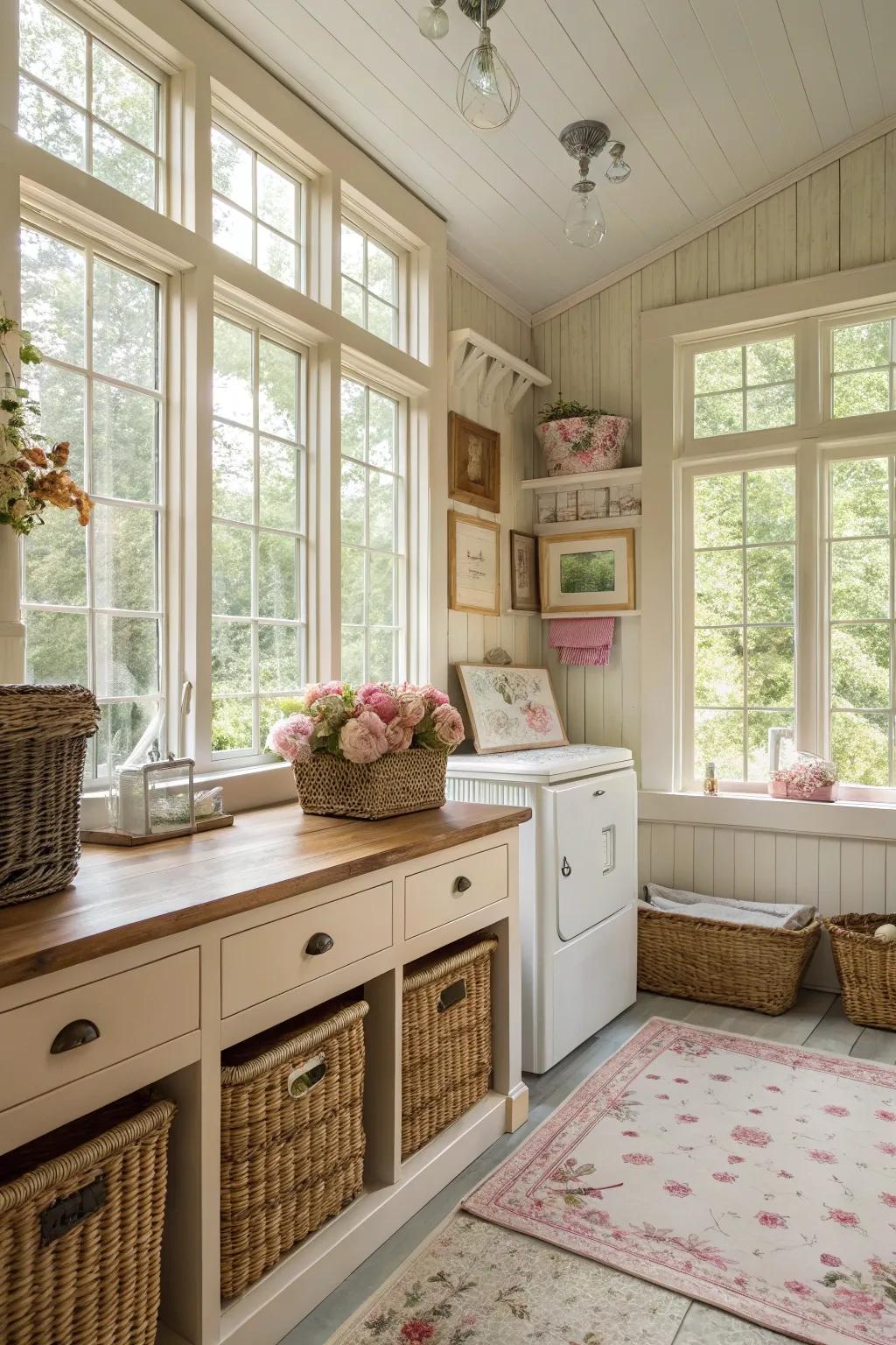 Natural illumination boosts the ventilated, open sensation of the area.