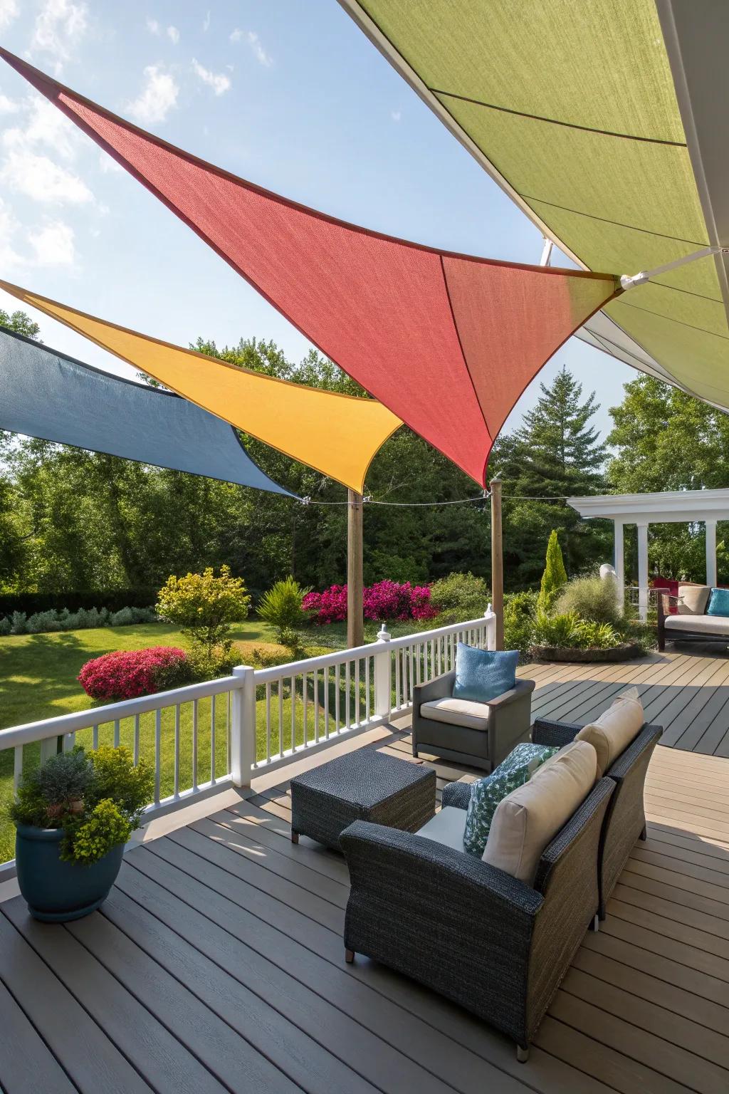 Sun cloths offer a modern and stylish method for open-air shading.