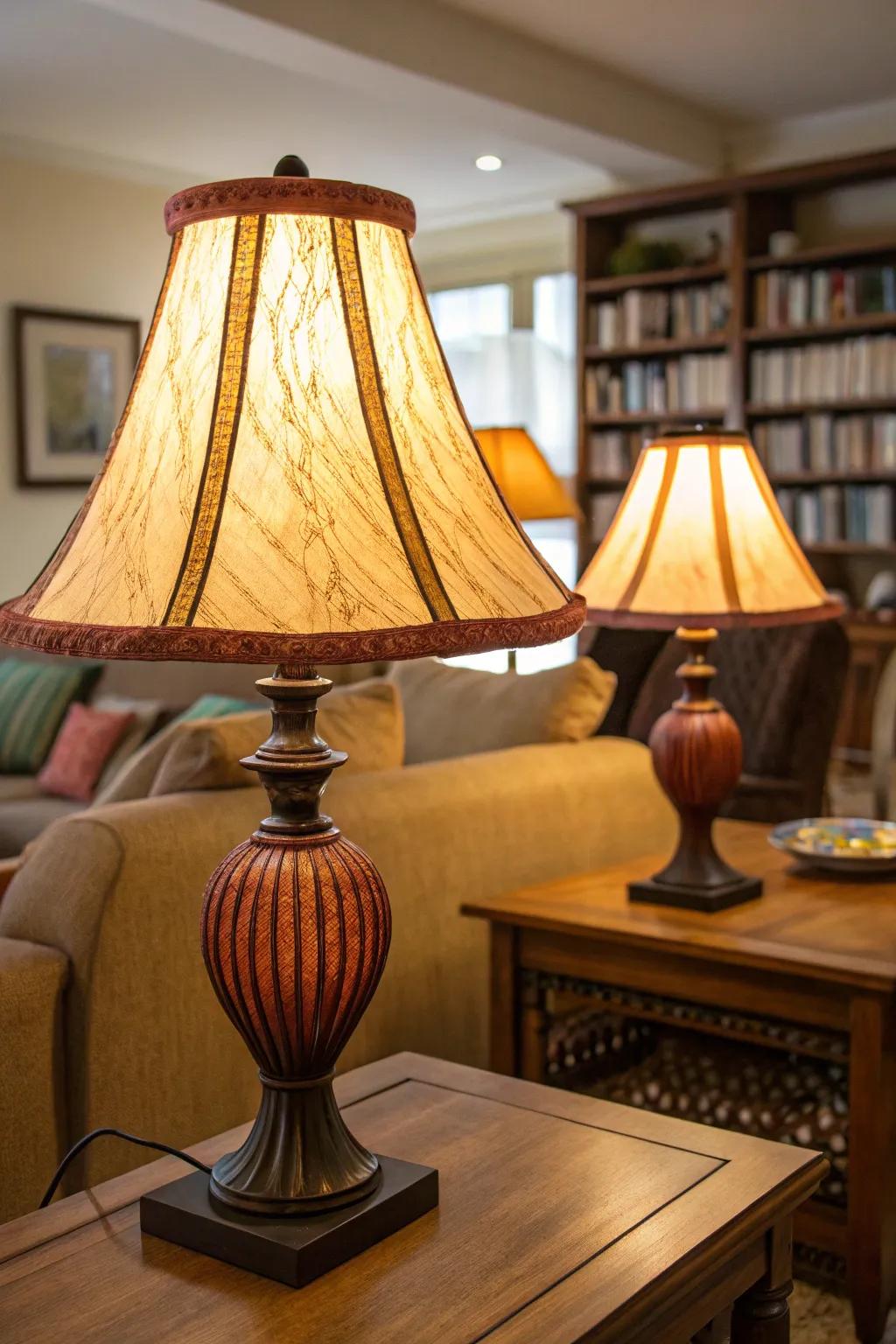 Gentle light guards disperse light for a gentle, snug radiance.