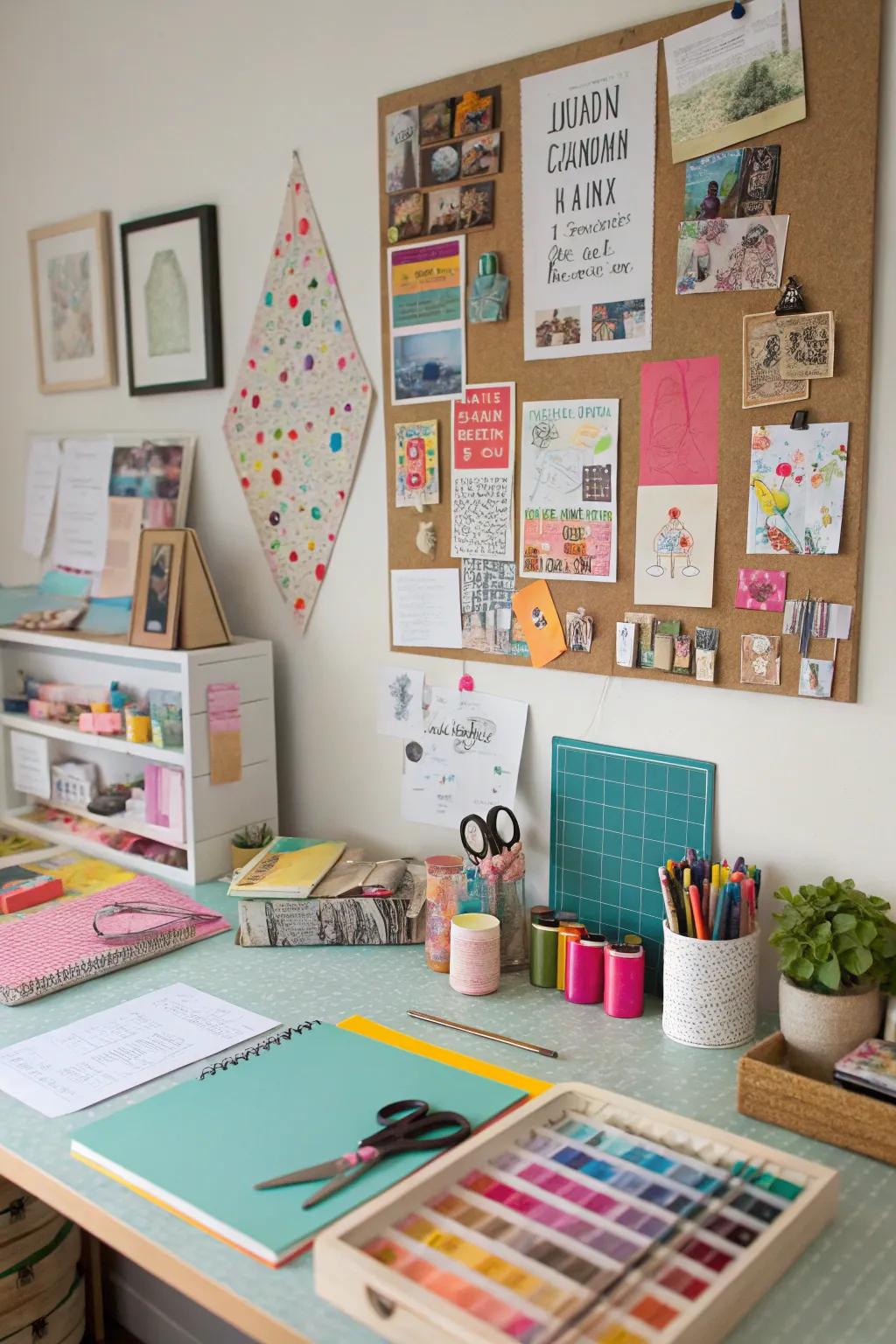 Inspiration boards keep motivation and creativity levels high.