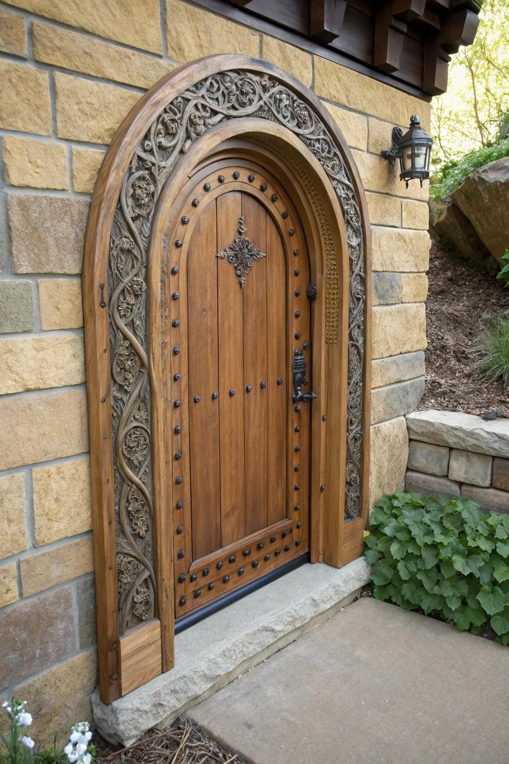 An arched layout enhances a sense of elegance and architectural distinction.