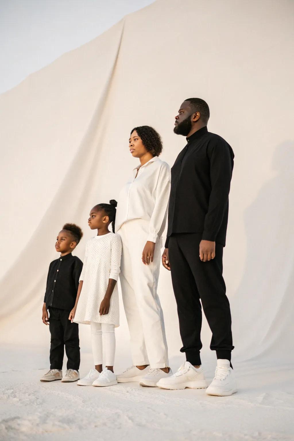 Minimalism enables the focus to remain on the family's distinctive traits.