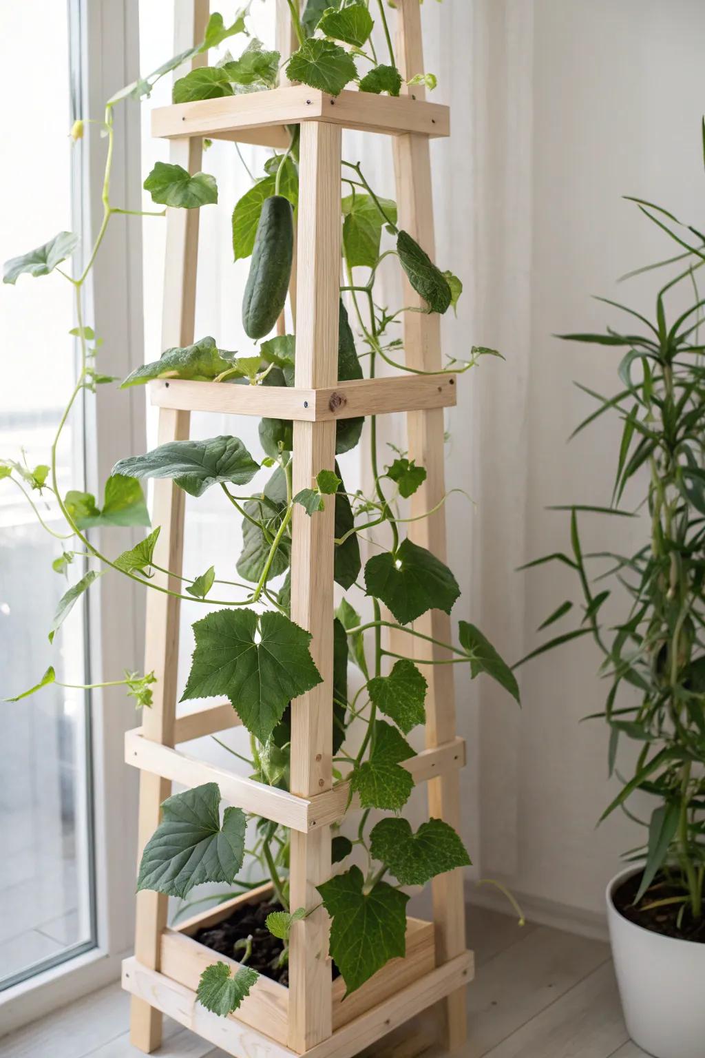 Advance your gardening techniques with an elegant upright structure, blending simplicity and natural beauty.