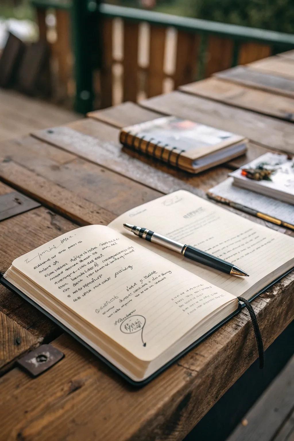 A customized journal to inspire thoughts and creativity.