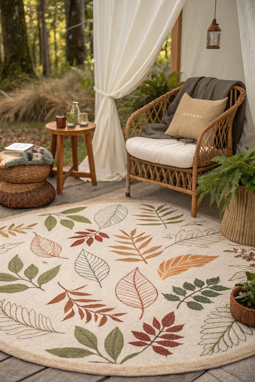 Bring the outdoors inside with nature-inspired rugs.