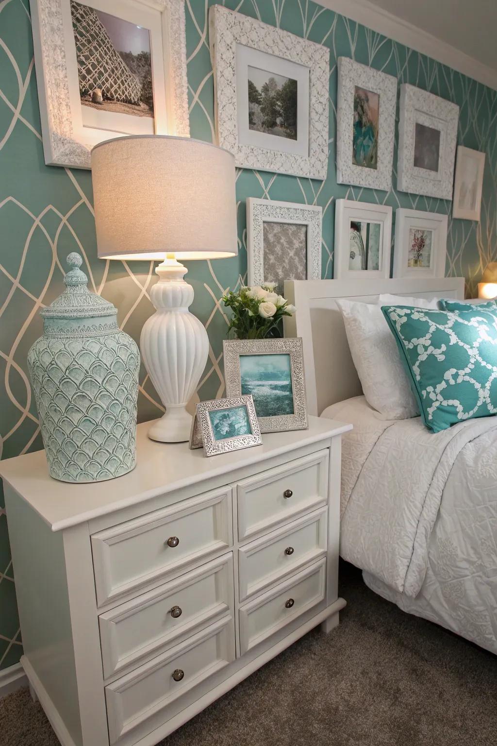 White accents keep the color scheme fresh and balanced.