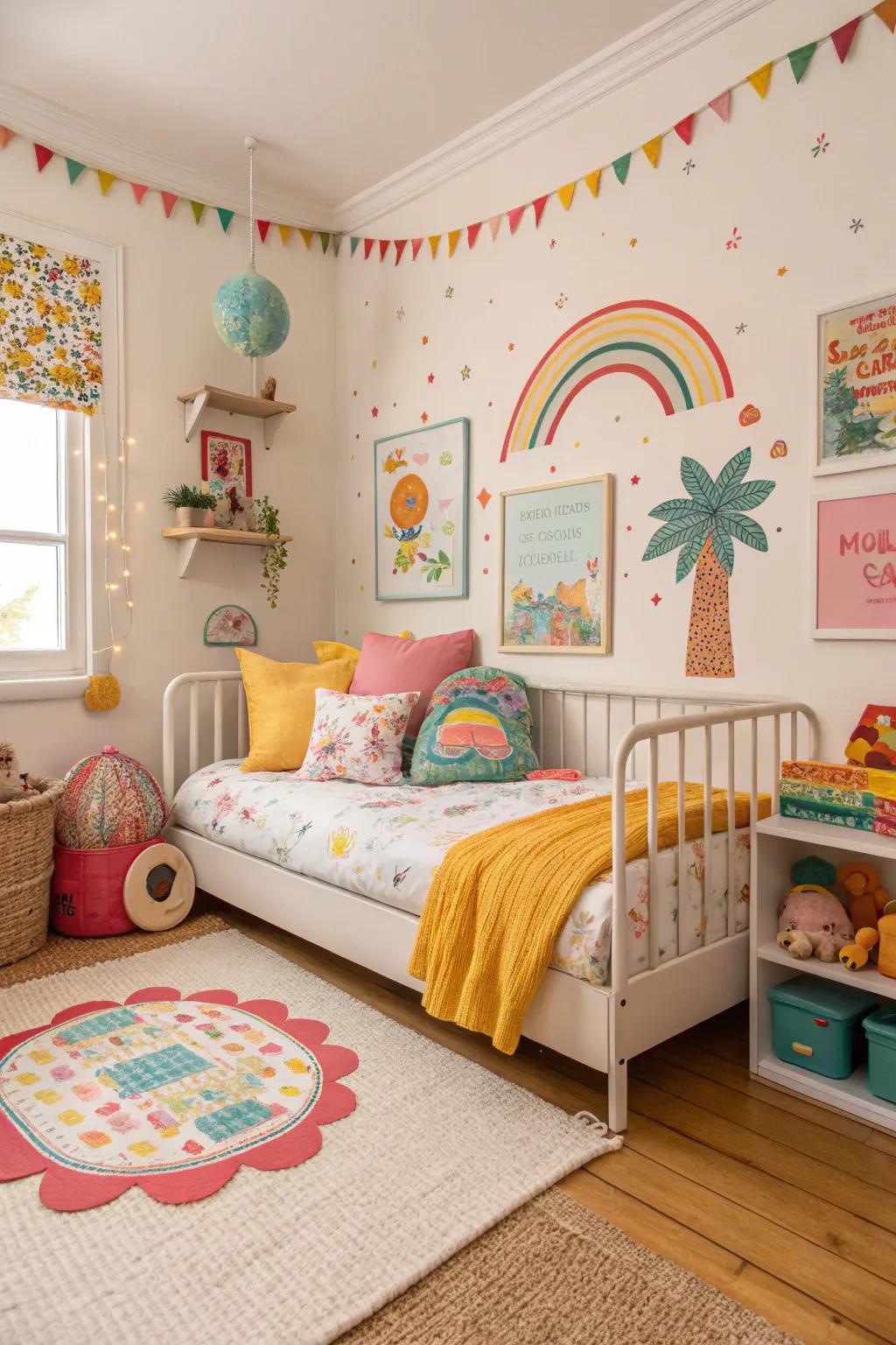 Create a playful sanctuary with a daybed in a kid's room.