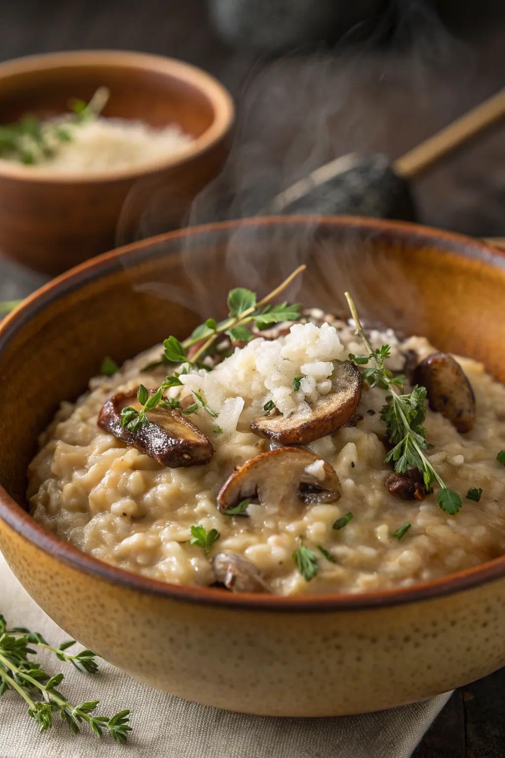 Seasoned fungi pudding for a warm and comforting December evening.