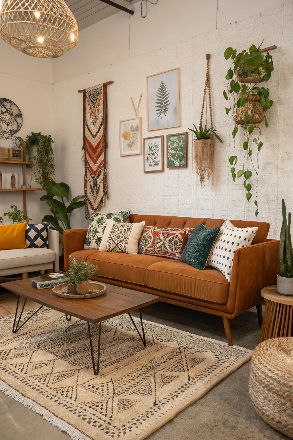 A combination of designs can create a rich and varied atmosphere.