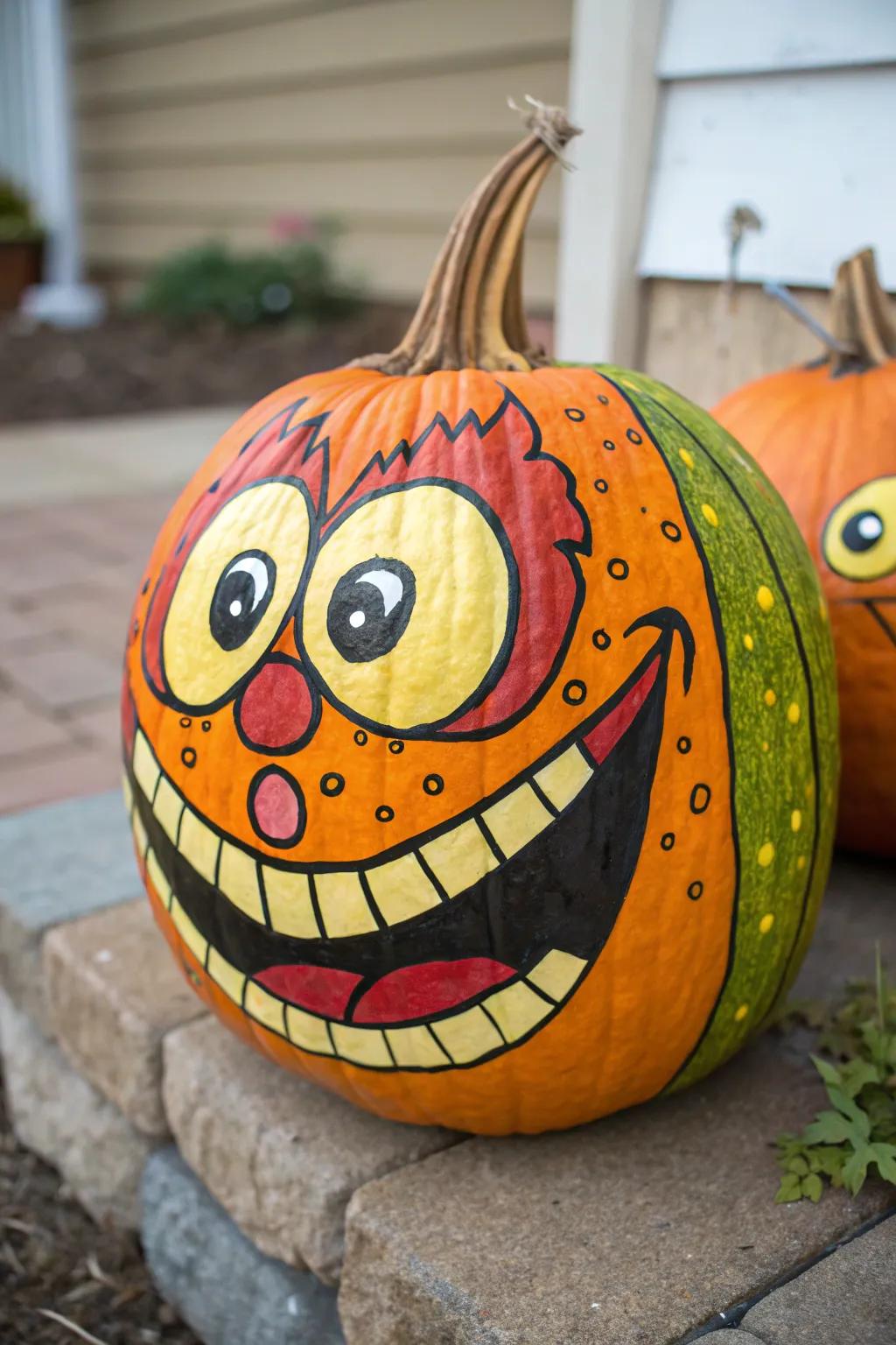Imbue a sprinkle of whimsy into your aesthetic through playful pumpkin faces.